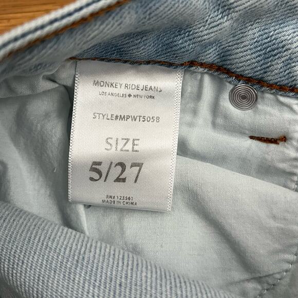 Monkey Ride Jeans Original Vintage Raw Hem Jeans - Size 5 / 27 - Picture 8 of 10
